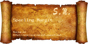 Sperling Margit névjegykártya
