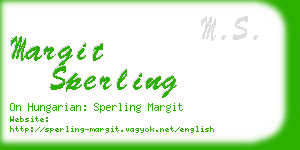 margit sperling business card